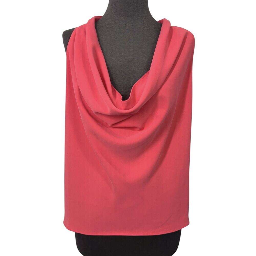 NWT A.L.C. Dixon Top Women 2 Pink Coral Sleeveless Cowlneck Blouse